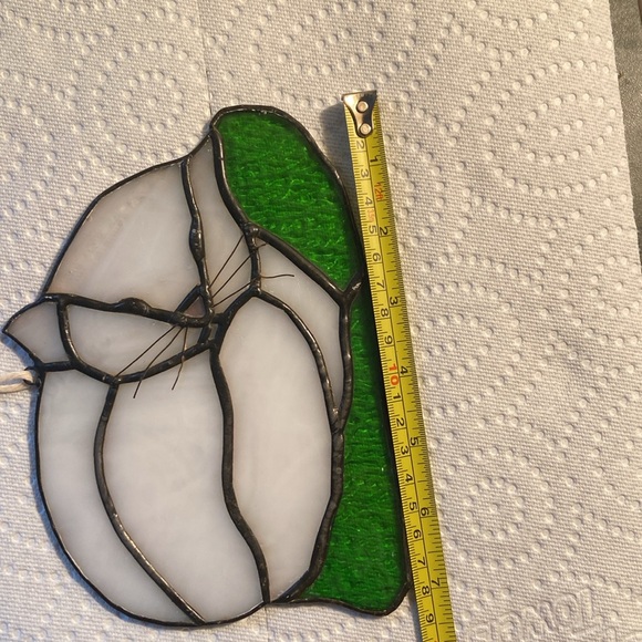 Sleeping kitty stained glass vintage mint condition - Picture 6 of 7